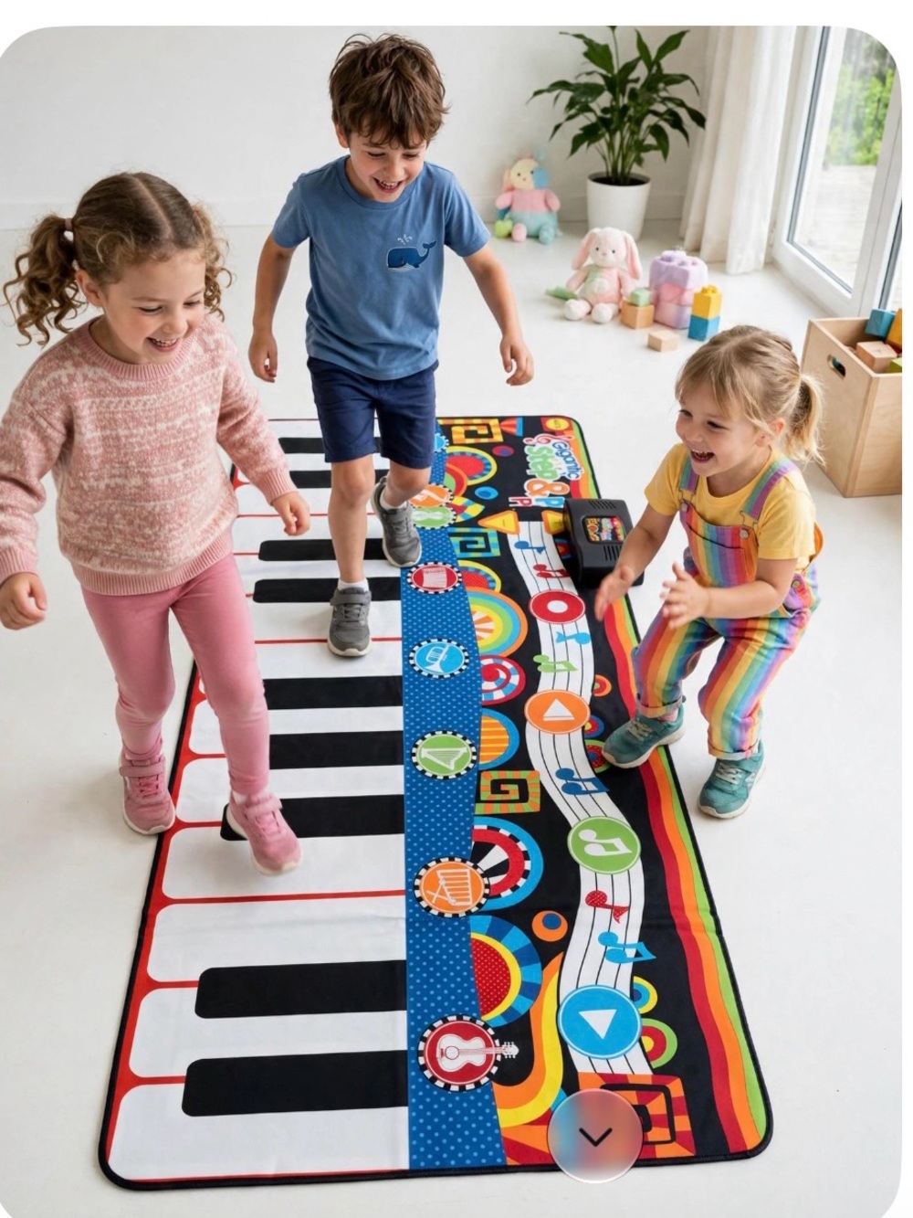 Rainbow Piano Play Mat for Kids - Multicolor Musical Activity Mat NWOT